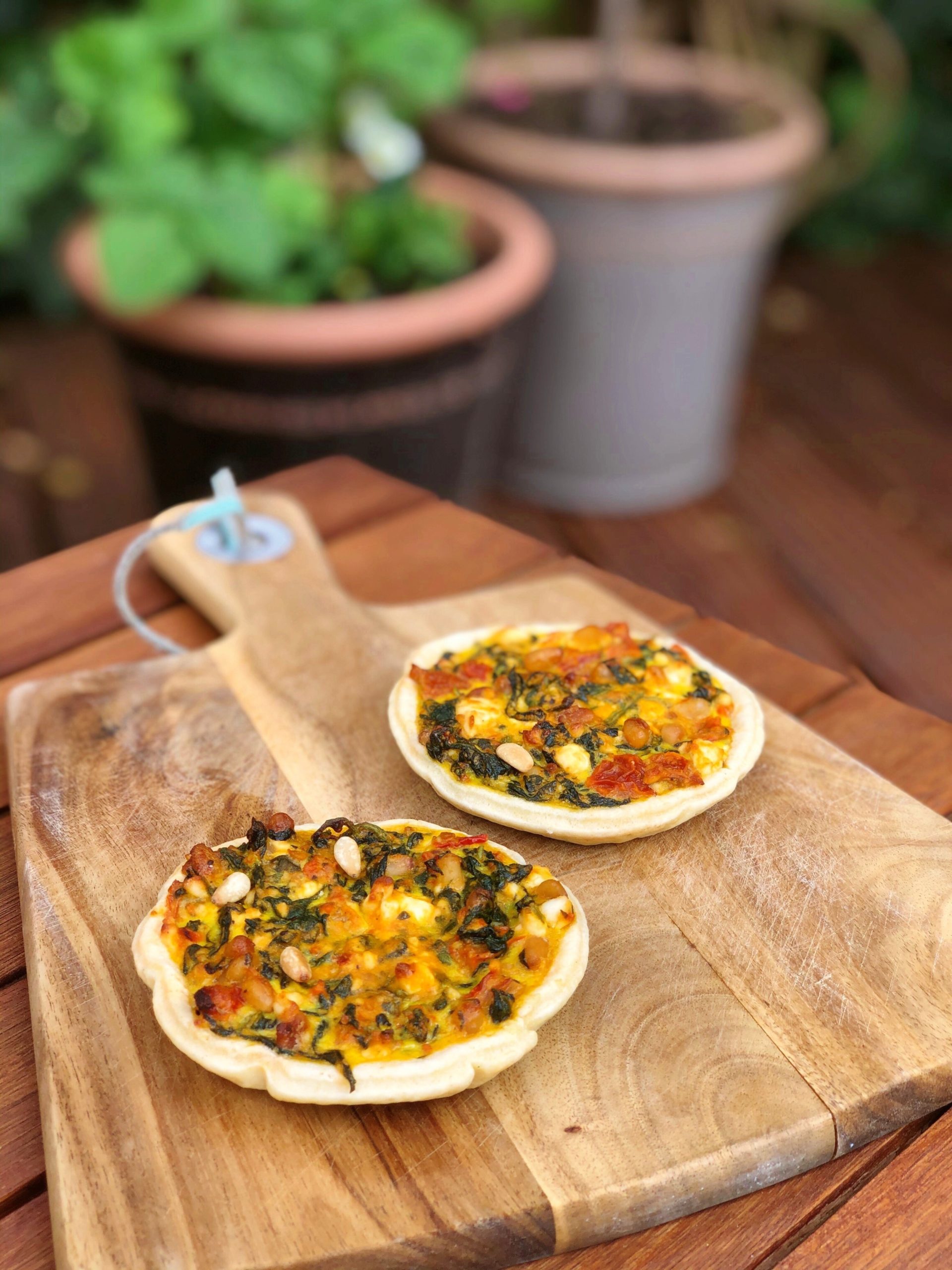 Mediterranean Spinach And Feta Tarts - The Delectable Garden Food Blog